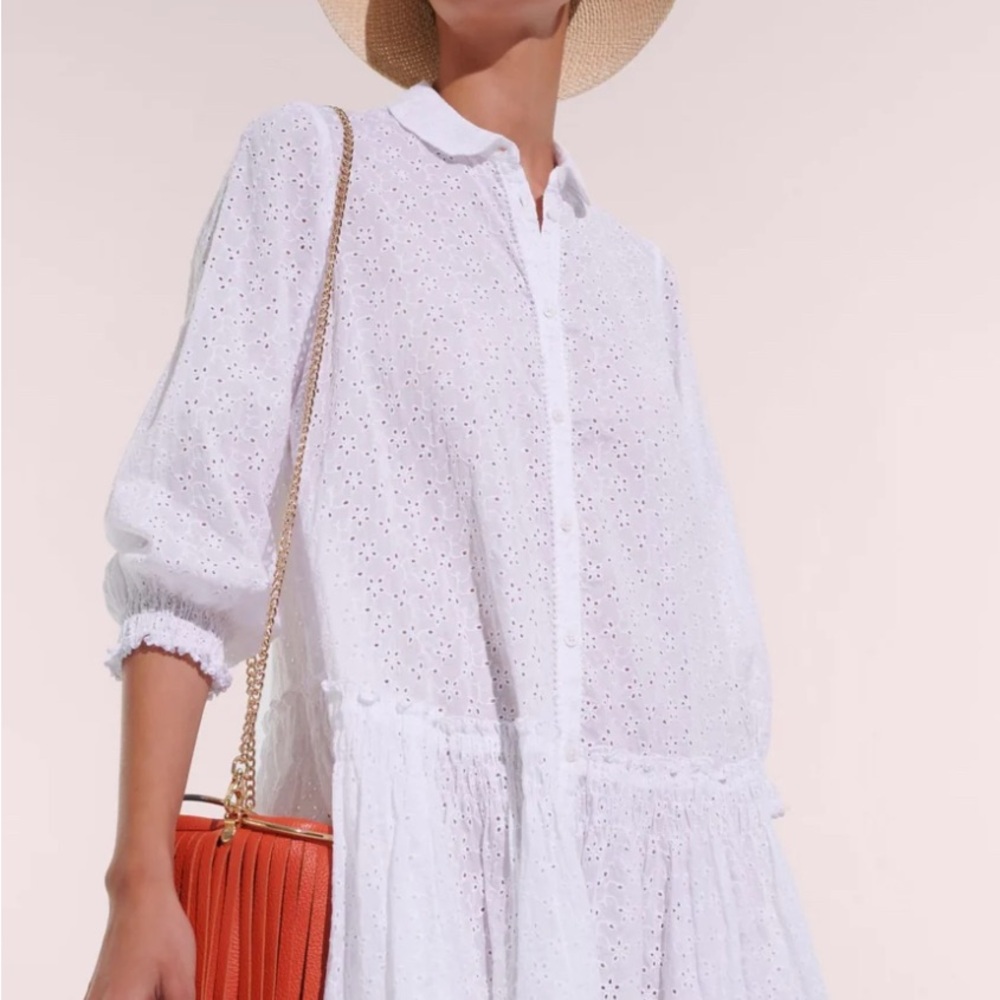 White Poupette Eyelet Tesorino Dress Size S/M